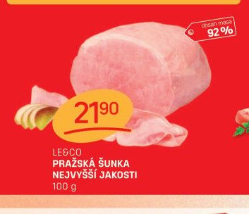 LE&CO PRAŽSKÁ ŠUNKA NEJVYŠŠÍ JAKOSTI 100 g