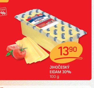 JIHOČESKÝ EIDAM 30% 100 g