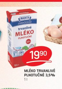 MLÉKO TRVANLIVÉ PLNOTUČNÉ 3,5% 1 l