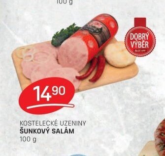 KOSTELECKÉ UZENINY ŠUNKOVÝ SALÁM 100 g