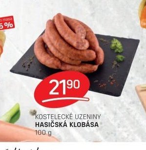 KOSTELECKÉ UZENINY HASIČSKÁ KLOBÁSA 100 g