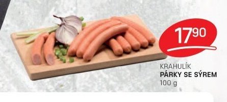 KRAHULÍK PÁRKY SE SÝREM 100 g
