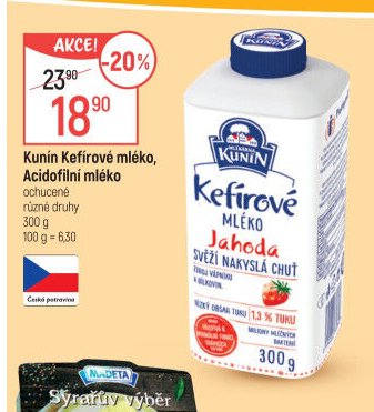 Kunín Kefírové mléko, Acidofilní mléko