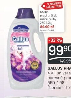Gallus prací gel 4 v 1 1,7 kg