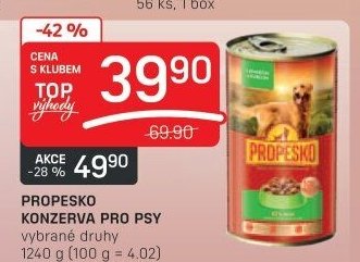 Propesko konzerva pro psy 1240 g