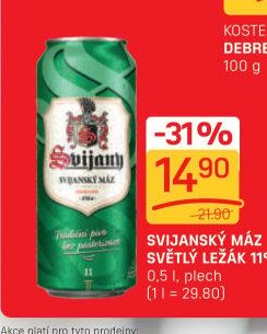 Svijanský máz světlý ležák 11°