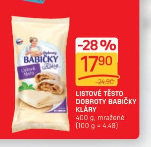 Listové těsto Dobroty Babičky Kláry