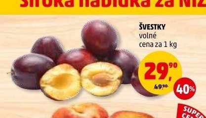 ŠVESTKY volné cena za 1 kg