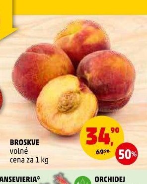 BROSKVE volné cena za 1 kg
