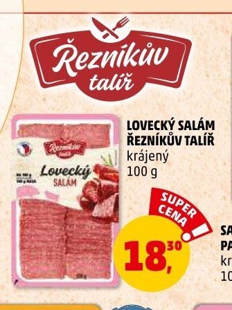 Lovecký salám Řezníkův talíř krájený 100 g