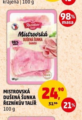 Mistrovská dušená šunka Řezníkův talíř 100 g