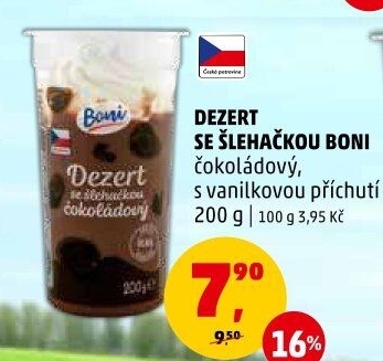 Dezert pudink se šlehačkou Boni