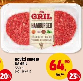 Hovězí burger Na gril Penny