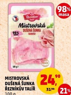 Mistrovská dušená šunka Řezníkův talíř