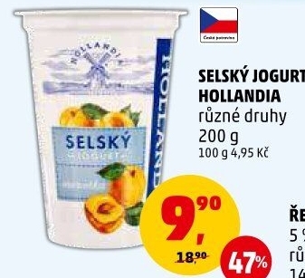 Ochucený jogurt selský Hollandia