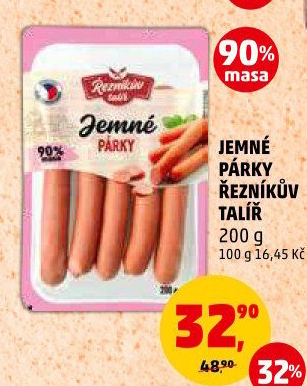 Párky jemné Řezníkův talíř