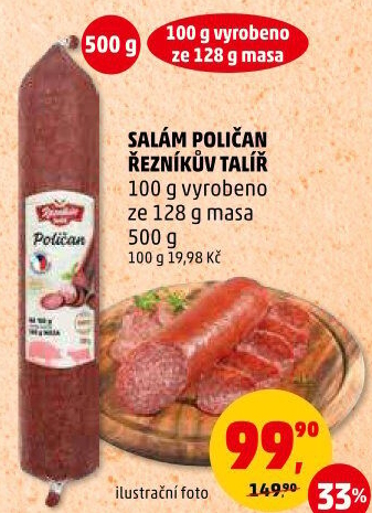 Salám Poličan Řezníkův talíř