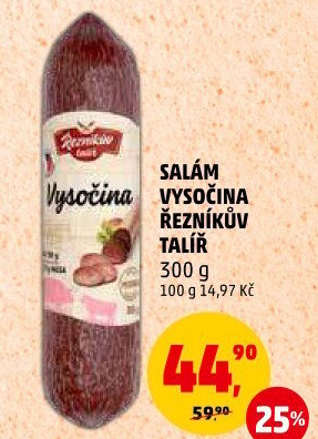 Salám Vysočina Řezníkův talíř