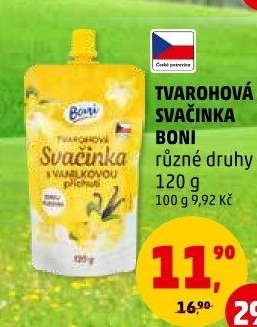 Tvarohová kapsička Svačinka Boni