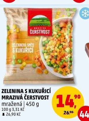 Zeleninová směs s kukuřicí mražená Mrazivá Čerstvost