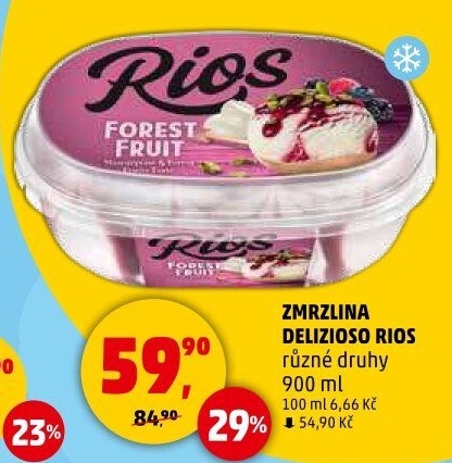 Zmrzlina ve vaničce Delizioso Rios