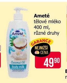Ameté tělové mléko 400 ml, různé druhy