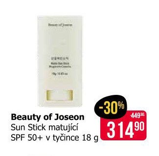 Beauty of Joseon Sun Stick matující SPF 50+ v tyčince 18 g