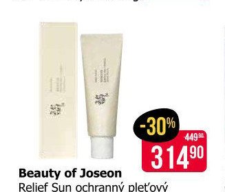 Beauty of Joseon Relief Sun ochranný pleťový krém s probiotiky 50 ml