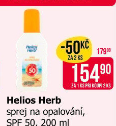 Sprej na opalování OF 50 Helios Herb