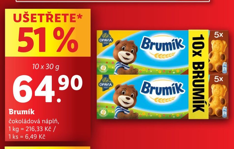 Brumík čokoládová náplň