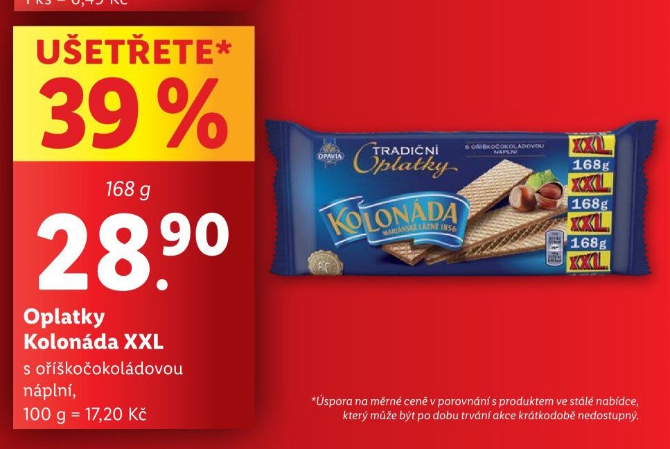 Oplatky Kolonáda XXL