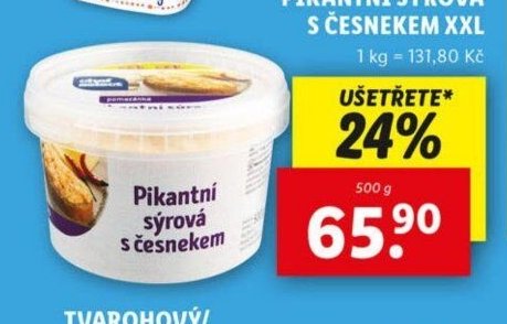 Pikantní sýrová pomazánka s česnekem