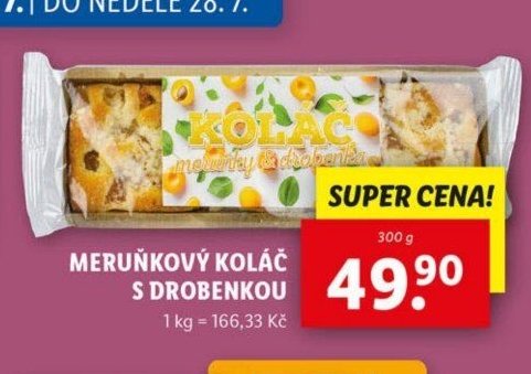 Meruňkový koláč s drobenkou