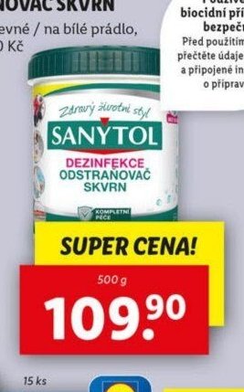 Sanytol dezinfekční odstraňovač skvrn