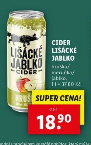 CIDER LIŠÁCKÉ JABLKO