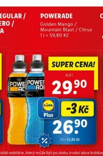 Powerade Golden Mango / Mountain Blast / Citrus