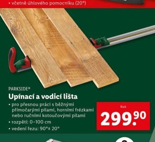 Parkside Upínací a vodicí lišta