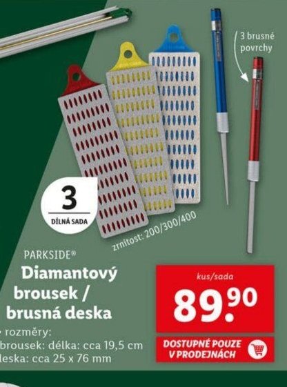Parkside Diamantový brousek / brusná deska
