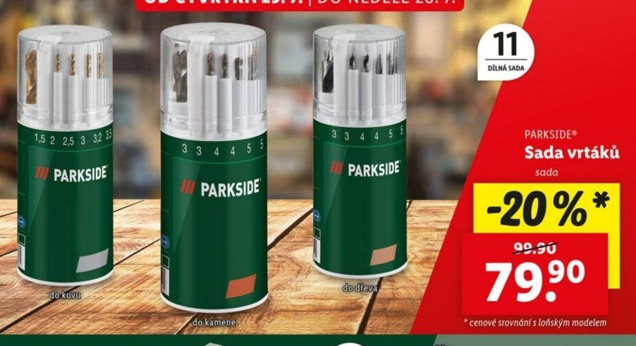 PARKSIDE Sada vrtáků