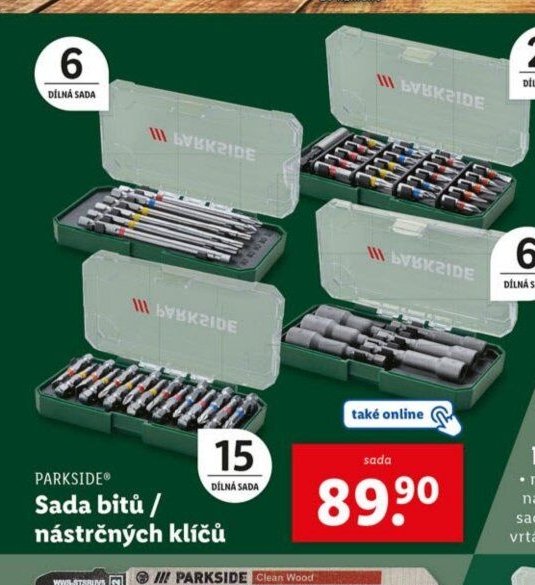 PARKSIDE Sada bitů / nástrčných klíčů