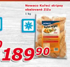 Kuřecí stripsy mražené Zizu Nowaco