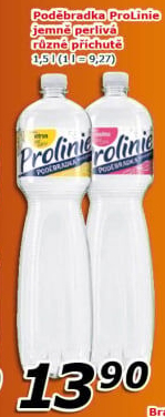 Ochucená voda Poděbradka Prolinie