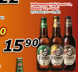 Pivo ležák 11° Velkopopovický Kozel