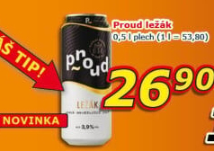 Pivo světlý ležák Proud