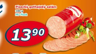 Salám Gothaj Maso uzeniny Písek
