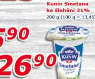 Smetana ke šlehání Mlékárna Kunín 31%
