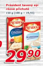 Tavené sýry Président