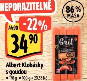 Klobása s goudou Albert Gril