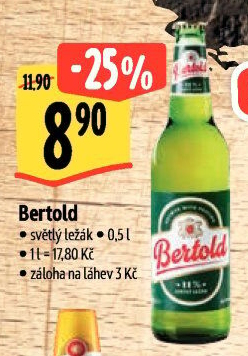 Pivo světlý ležák 11° Bertold