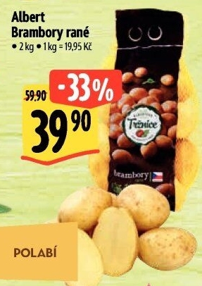Brambory konzumní rané Albert